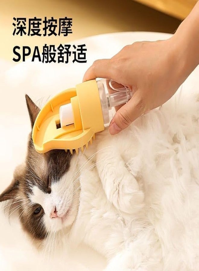 QUALIZA Pet Bath Brush with Soap Dispenser | Shedding & Grooming Massage Brush for Dogs & Cats | Comfortable Grip Pet Cleaning Tool - Image 4